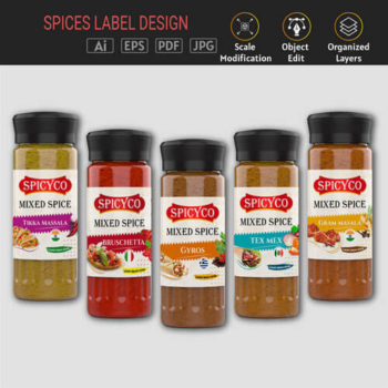 Spices Labels Design